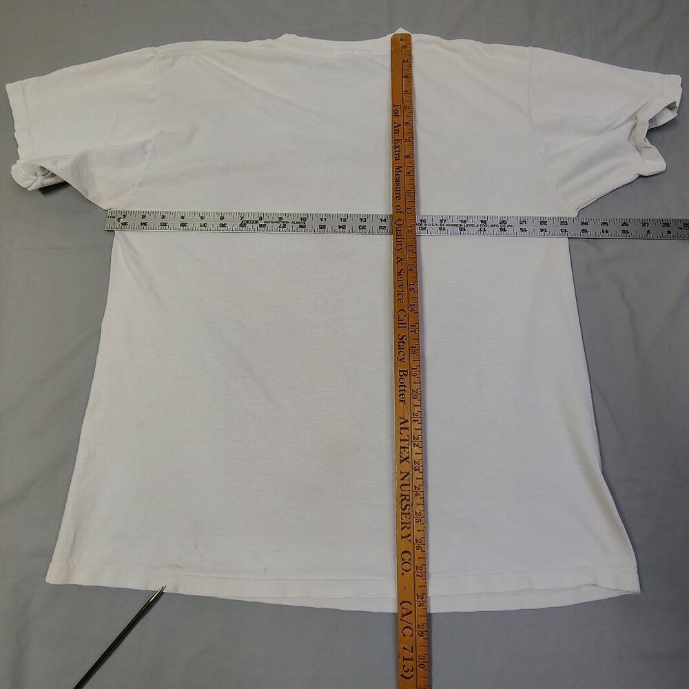 VINTAGE Richard Petty NASCAR T-Shirt White Logo 7 Big Graphic Retro - Picture 10 of 13